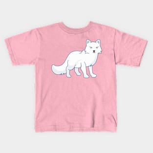 Arctic Fox Cute Fluffy Adorable Wild Animal Kids T-Shirt